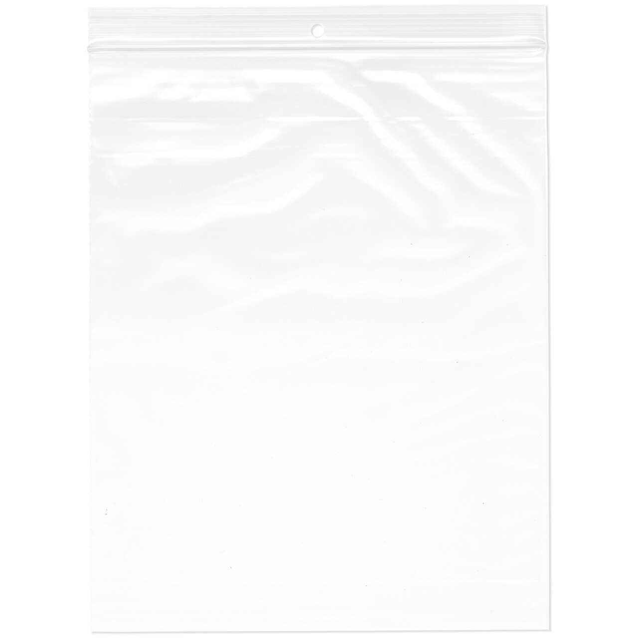 Plymor 8" x 10", 2 Mil with Hang-Hole Zipper Reclosable Plastic Bags